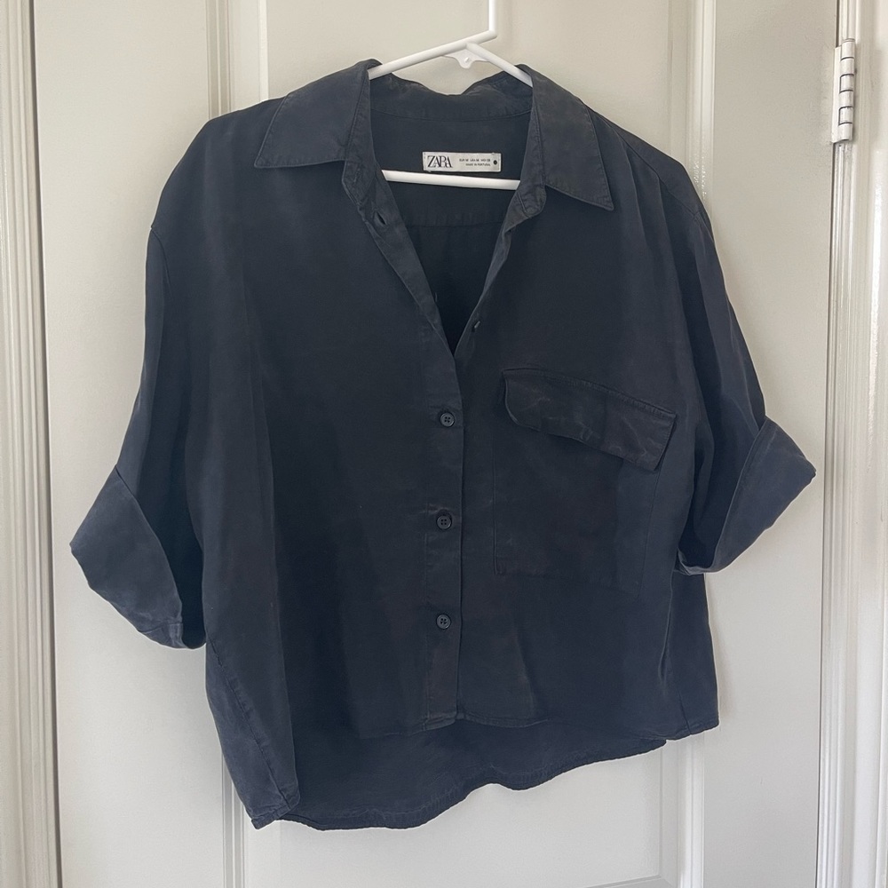 Zara Short Sleeve Button Up Shirt